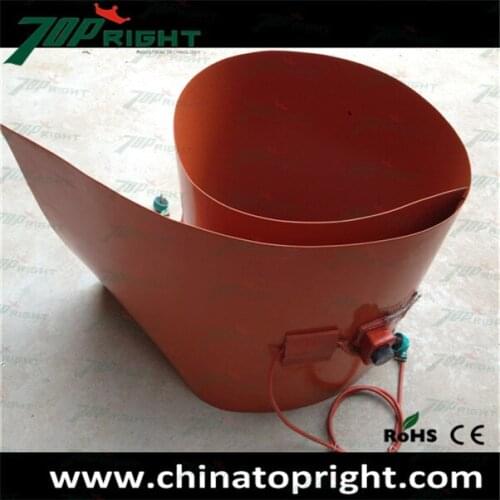 2000w Flexible Silicone Rubber Drum Band Heater with adjusted thermostat