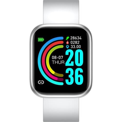 4PCS 10PC Y68 D20 Smart Watch Custom Faces Men Women Fitness Tracker Heart Rate Blood Pressure D20 Sport Watch Android IOS Phone