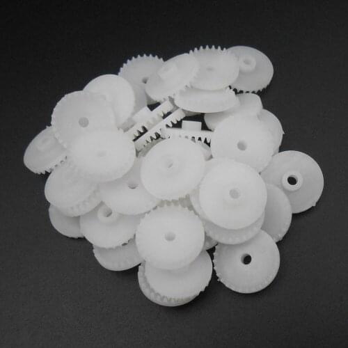50PCS/Lot 0.5M 28T Plastic Crown Gear 0.5 Modulus 28 Teeth Aperture 2.5mm 2.45mm Reduction Gears DIY Model Accessories T=28 15MM X 4.4MM *FD914X50