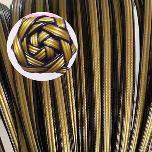 8mm Width Gradient Flat Synthetic Rattan Material Diy Handmade Weaving Rose Flower Craft Knit Repair Chair Table Basket Decor