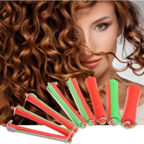 80pcs/set DIY Cold Perm Rod Salon Hair Roller Curling Curler Rubber Band