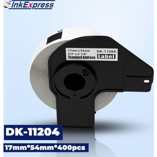 InkExpress DK-11204 Paper Label Address Labels 17*54mm Multi-Purpose DK 1204 Thermal Paper For Brother Label Printer QL-500