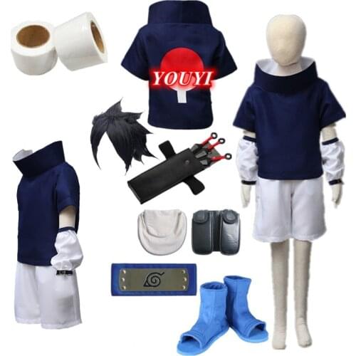 Naruto Uchiha Sasuke Cosplay Kids suit Costume Halloween Halloween costumes