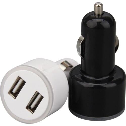 Mini USB Car Charger For Mobile Phone Tablet GPS Fast Charger Car-Charger Dual USB Car Phone Charger Adapter in Car 300pcs/lot