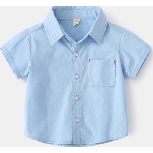 Baywell Toddler Boys Shirts Long Sleeve Solid Shirt For Kids Spring Autumn Children Clothes Casual Cotton Shirts Tops 1-6Y