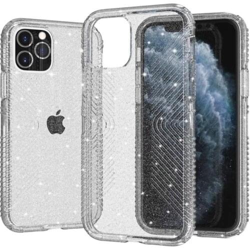 Glitter Clear Hybrid Butterfly Pattern Case For iPhone 11 Pro Max 11Pro iPhone11 Transparent Protective Cover Black Accessories
