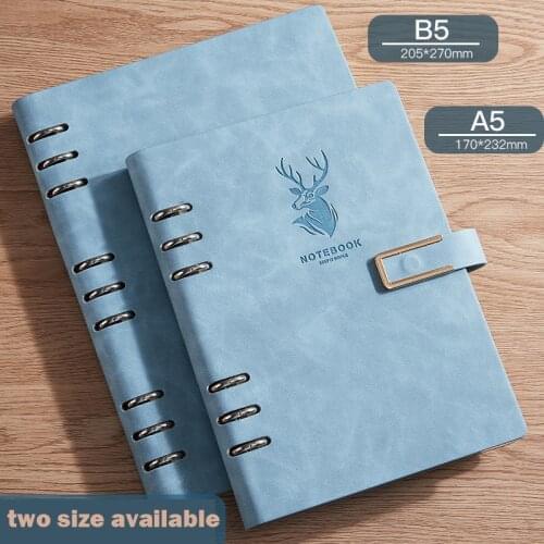 Loose-leaf A5 B5 Notebook Thick Simple Korean Version Cute Diary Business Office Work Notepad