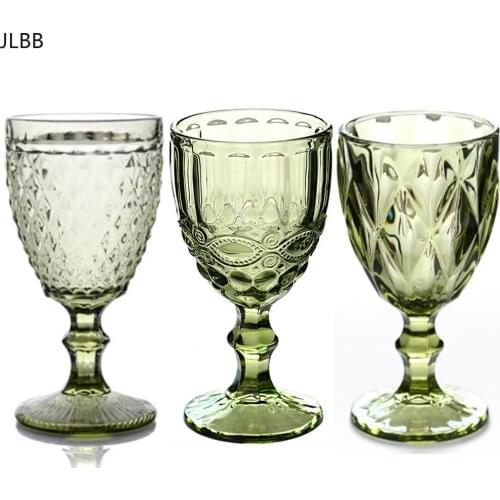 Portsble wine glass drinking glasses 3pcs / lot wedding party wine cup glassware water glasses for drinking christmas 300ml 10oz