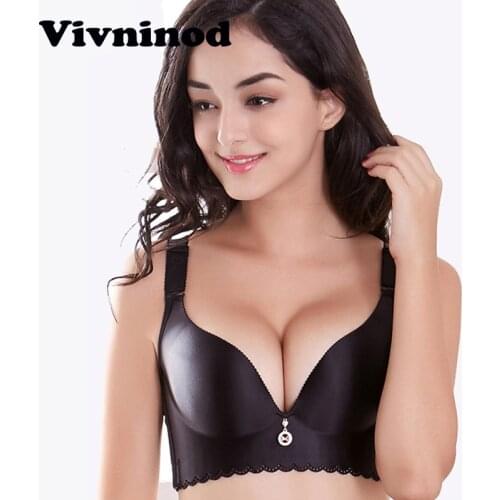 Unlined Wire Free Big Size Bra No Rims Seamless Brassiere for Plus Size Women Push Up Smooth brassiere C D DD E cups 44 46 48 50
