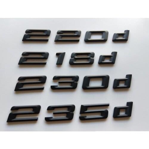 Black 218d 220d 225d 228d 230d Emblem Emblems Rear Number Letters Badges Badge Sticker for BMW 2 series E10 E6 F22 F23 F86