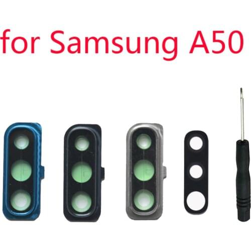For Samsung Galaxy A50 A505 A505F A505FN A505FM A505GN Phone Housing Frame New Back Camera Safety Glass Lens Cover + Tools