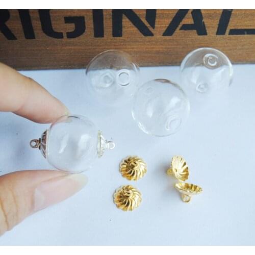 10mm filigree beads cap conntor mental finding for jewelry making (gold and silver color)