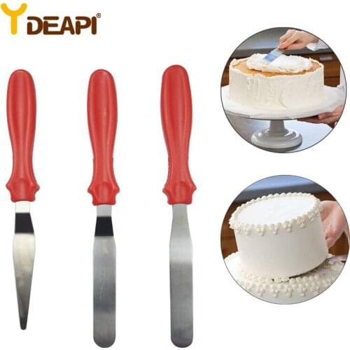DIY Cake Cream Spread Decorating Scraper Pastry Angled Blade Spatula Wedding Valentine Baking Cooking 3Pcs/Set