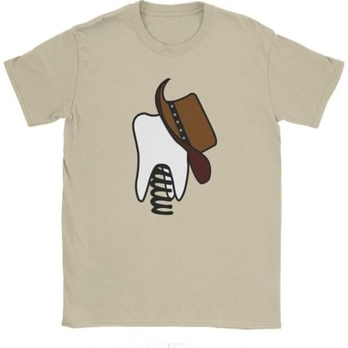Graphic t shirts Mens T-Shirts Django Dentist Unique Short Sleeve Dental Funny Tee Shirt Crewneck Clothes Big Size T-Shirt