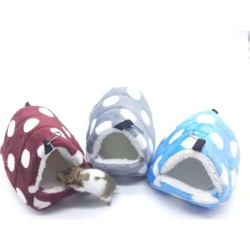 Pet Hamster Hammock Cage Winter Warm House Plush Soft Hanging Bed for Hamster Squirrel Little Mouse Mini Animal Living Nest