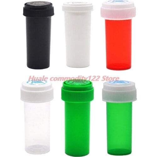 Hot 75/110/52/29ML Push Down &Turn Vial Container Acrylic Plastic Storage Stash Jar Pill Bottle Case Tobacco Box Herb Container