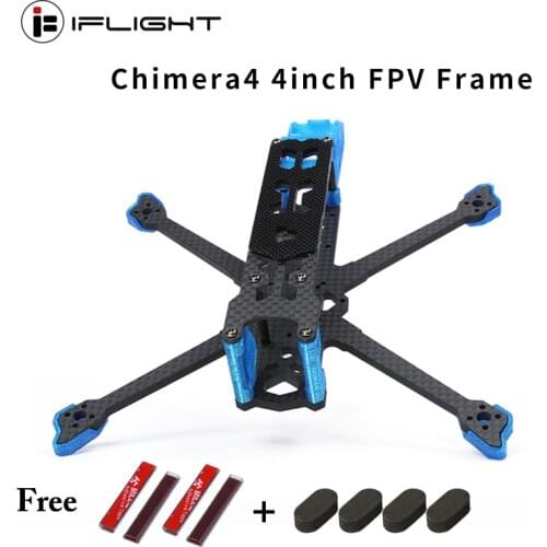 IFlight Chimera4 178mm 4inch FPV Frame kit with 4mm arm compatible XING 1404 motor/Nazgul 4030 propeller for FPV Racing Drone