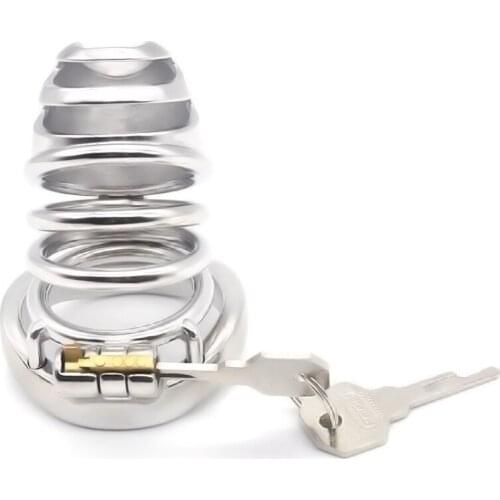 Sex Products Male Chastity Cage Gourd Head Design Metal Chastity Cage Arc Ring Penis Cage Sex Toys for Men G7-250A