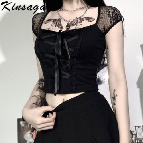 Женские укороченные футболки KINSAGA China At AliExpress