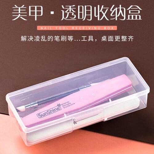 Nail tip box for nail salon use customer tools collect pastic box