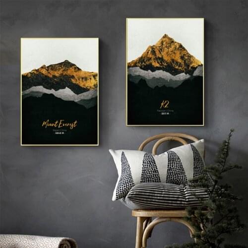 Mount Everest Iconic Mountains Art Canvas Fabric Poster Prints Home Wall Decor Painting