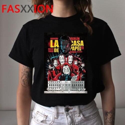 La Casa De Papel Money Heist the House of Paper Bella Ciao tshirt female tumblr couple streetwear tumblr white t shirt