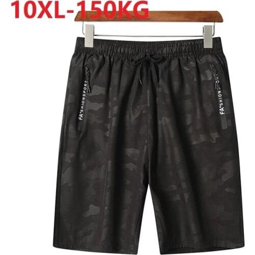 Summer men Quick dry geometry Camouflage shorts letter plus size 8XL 9XL 10XL zipper shorts sports oversize loose shorts thin 70