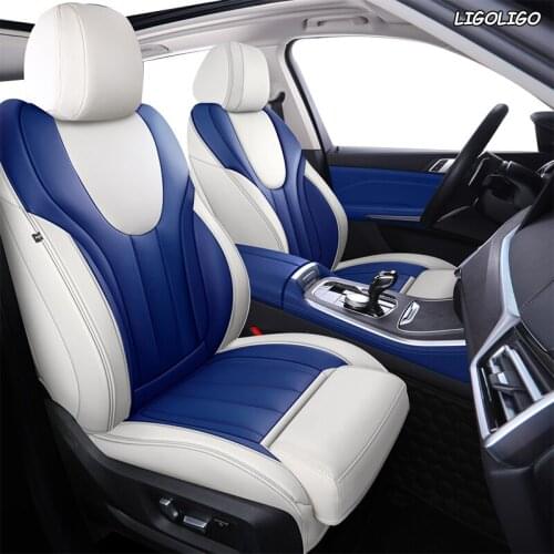 LIGOLIGO Custom Leather car seat cover For VW T-Cross C-TREK Volkswagen CC SANTANA JETTA BORA Automobiles Seat Covers