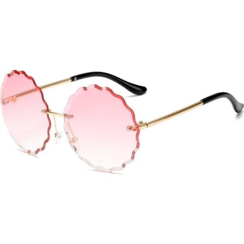 Fashion Rimless Sunglasses Women Vintage Unique Flower Punk Sunglasses Female Men Gafas Shades UV400 Oculos FemininoO542