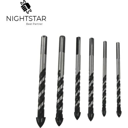 Krachtige 6 8 10 12mm Multi-Material Triangle Drill Bit Set for Tile Concrete Brick Glass Plastic Wood Stone 4Pcs / 6Pcs