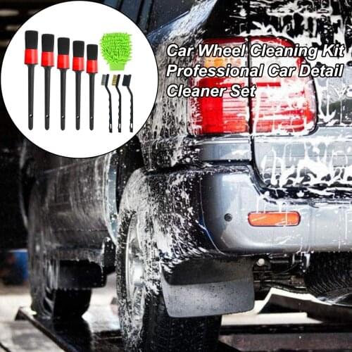 Car Wheel Cleaning Kit Professional Car Detail Cleaner Set Sponge Polishing Pad Kit Drill Brushes For Car Wheel Tire Rim Hot