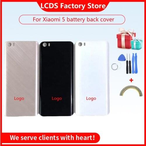 Original 3D Battery Back Cover For XIAOMI 5 Battery Cover Back Case For Xiaomi MI 5 Back Cover Housing Plastic glass back cover