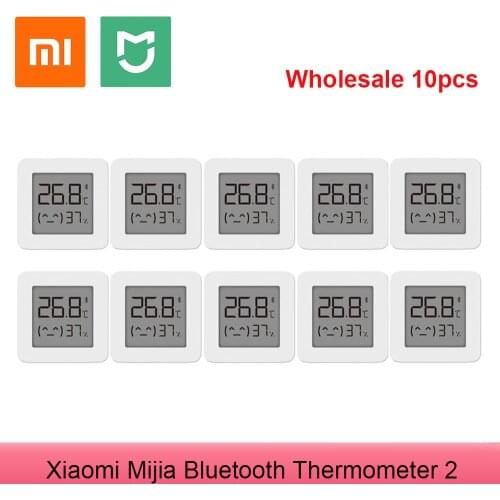 Original Xiaomi Mijia Bluetooth Thermometer 2 Wireless Smart Smart Electric Digital Clock Hygrometer Thermometer Indoor Sensor