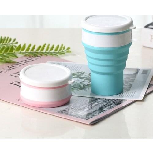 Hot Folding Silicone Cup Drinking Collapsible Coffee Multi-function Foldable Silica Mug Travel Water Handcup Portable Telescopic