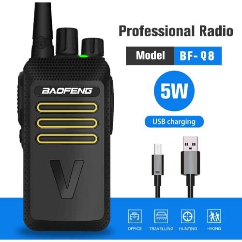 2020 Baofeng BF-Q8 mini Walkie Talkie uhf band 400-480MHz Amateur Radio 5W Portable Ham Two Way Radio Station USB bf-888s bf888S