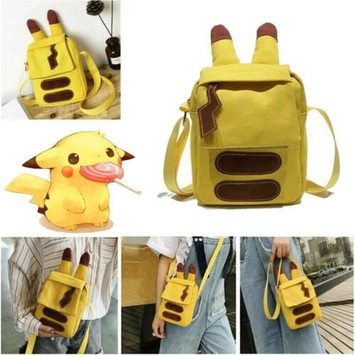 Cute Anime Cartoon Shoulder Bags Crossbody Bag Canvas Zipper Handbag Travel Bags