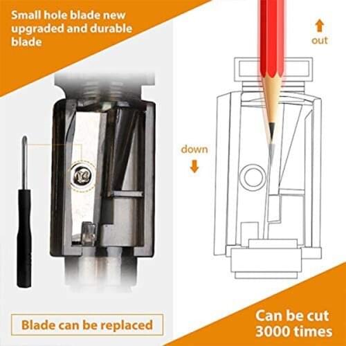 Pencil Sharpeners Battery Operated or USB Powered Pencil Sharpener with Container Double Holes for 6-12mm DU55