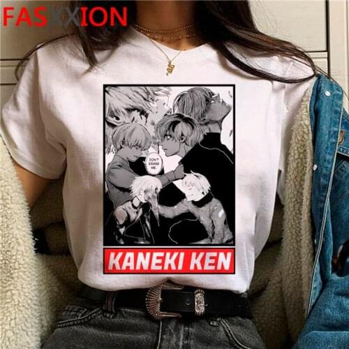 Tokyo Ghoul summer top male couple clothes japanese white t shirt kawaii harajuku kawaii clothes tshirt harajuku kawaii