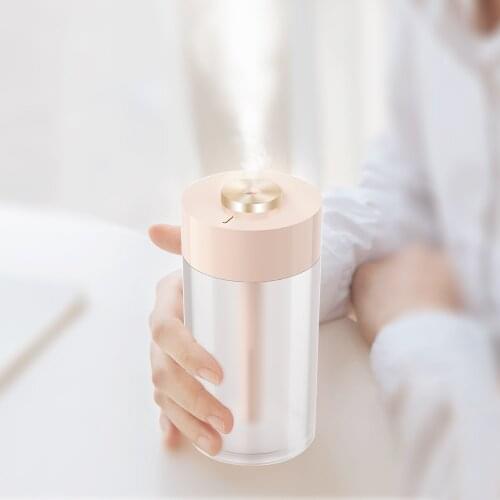 Obecilc Wireless Portable Air Humidifier 350Ml With Night Light Essential Oil Mist Maker For Home Office Air Humidification