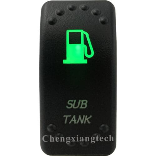 12V/24V Car Boat 3 Pins SPST ON/OFF Green & Blue Led Light Rocker Toggle Switch Sub Tank for Carling ARB Narva 4x4