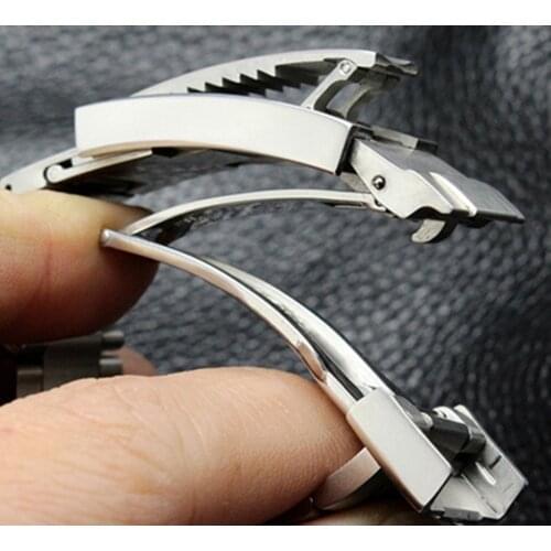 High quality Stainless Steel Glide Flip Lock Deployment Buckle For Rolex Deepsea Submariner GMT Metal Watch Band Clasp