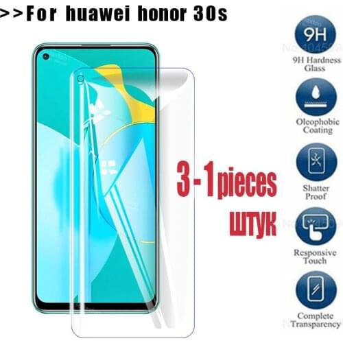 3-1 pcs honor30s glass trempered glass for huawei honor 30s 2020 6.5'' phone trempered glass xonop xonor 30 s honer s30 чехол