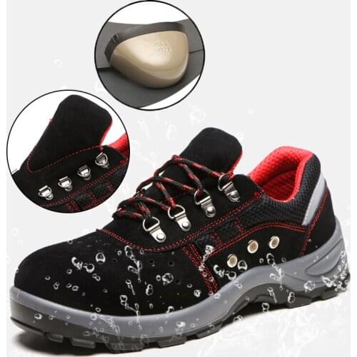 Unisex Safety Shoes Steel Toe Boots Men Women Lightweight Breathable Mesh Impact Resistant Outdoor Work Shoes botas masculina