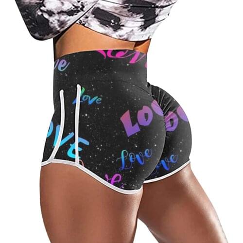 Womens Sports Shorts Summer Workout Leggings High Waist Fitness Sports Running Yoga Athletic Pants Sportswear mallas mujer E2