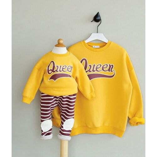 Winter 2016 South Korea Cotton Male and Female Children with Thick Fleece and Wool Fleece Parent-child Jumper