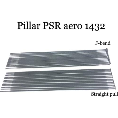 No cutting ! 210 - 305mm ! Pillar PSR Aero 1432 spokes black straight pull or J-bend head gauge 14 with free brass nipples