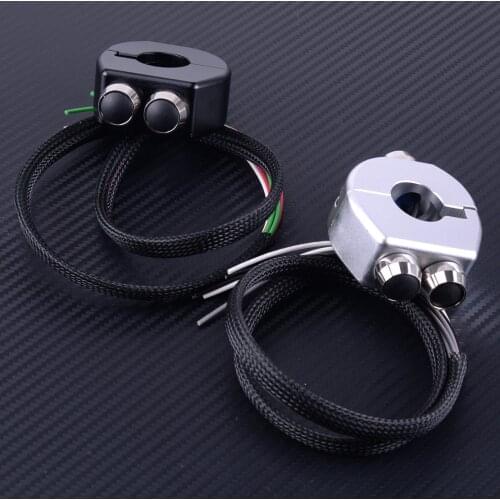 3 in 1 Aluminum alloy Cafe Racers Custom Motorcycle Handlebar Button Latch CNC Switch