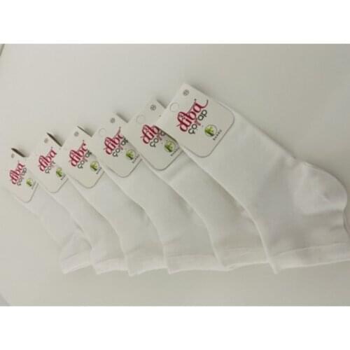 Unisex Child White Bamboo Booties 6 Piece Casual Booties socks 6'lı Flat