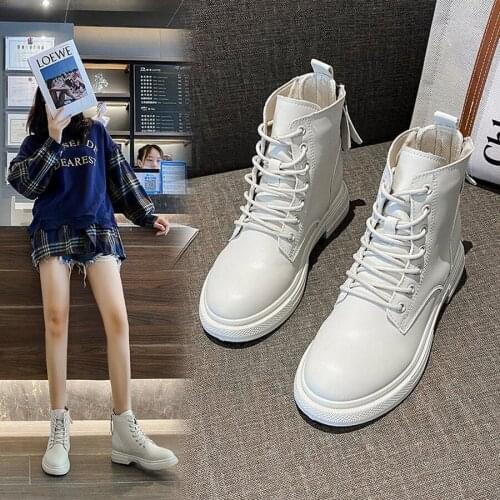 YSHUNIJ Martin boots 2021 autumn and winter new fashion Korean version British back zipper womens shoes short boots