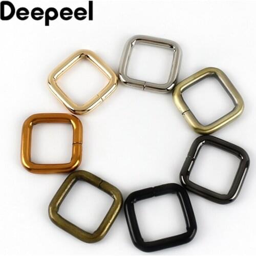 Deepeel 10/30/50pcs 20mm Rectangle Metal Buckles Webbing Belt Ribbon Buckle Clasp Handbag Strap Adjuster DIY Accessories F4-5